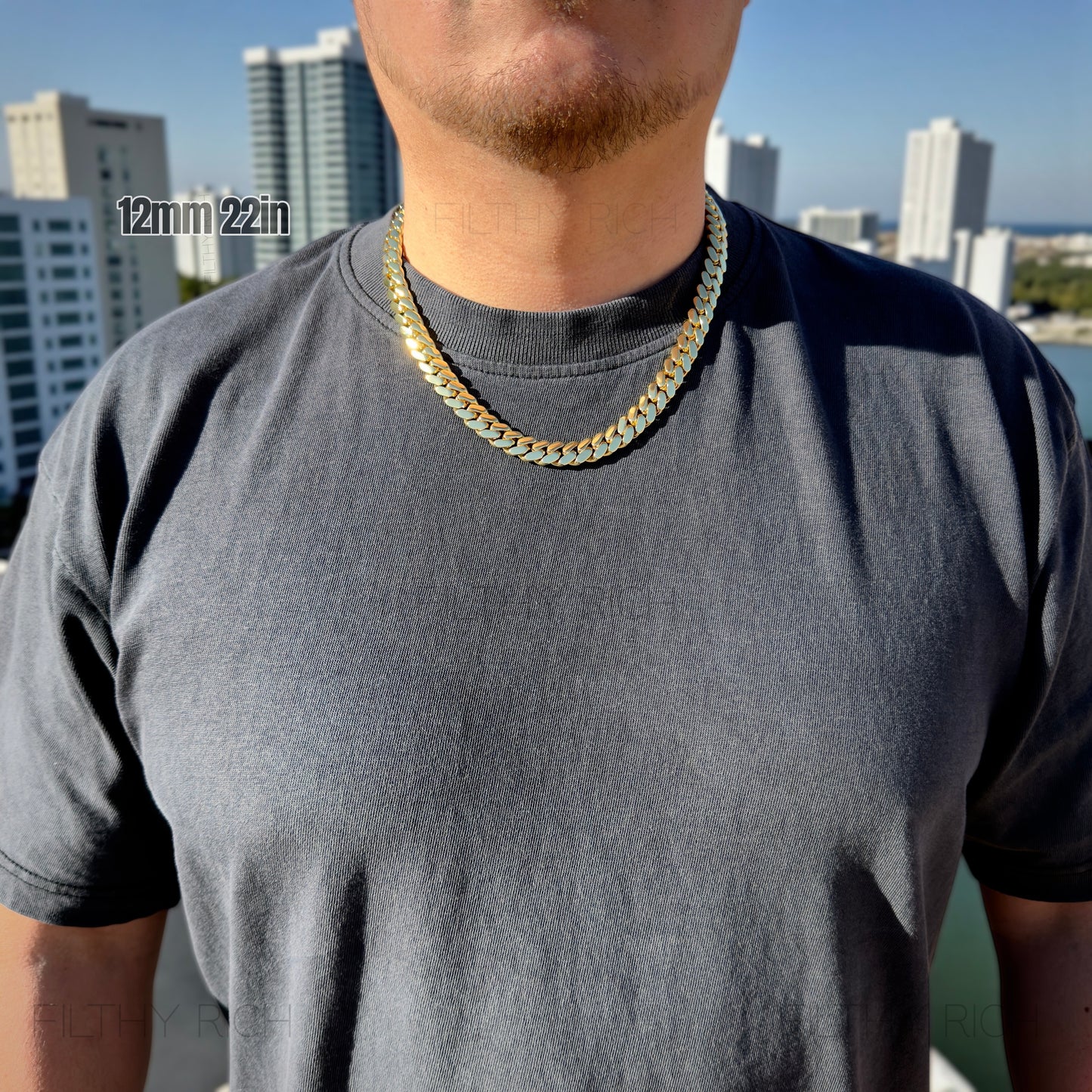 14k Gold Miami Cuban Link Chain – Heavyweight, Triple Plated