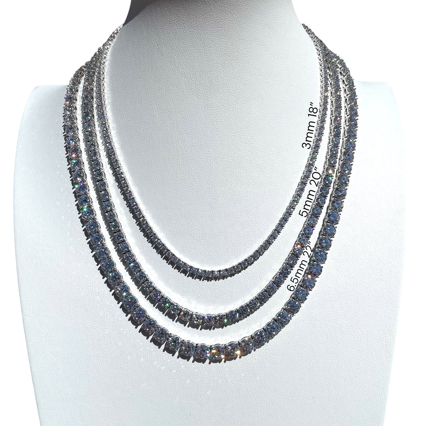 Moissanite Tennis Necklace – VVS1 Certified, 925 Sterling Silver