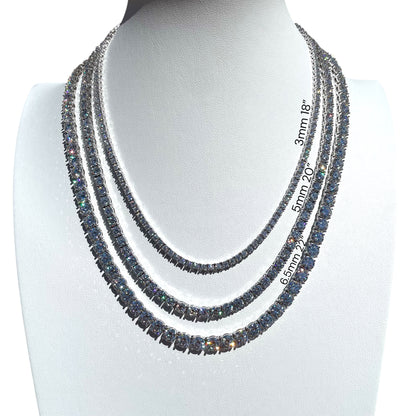 Moissanite Tennis Necklace – VVS1 Certified, 925 Sterling Silver