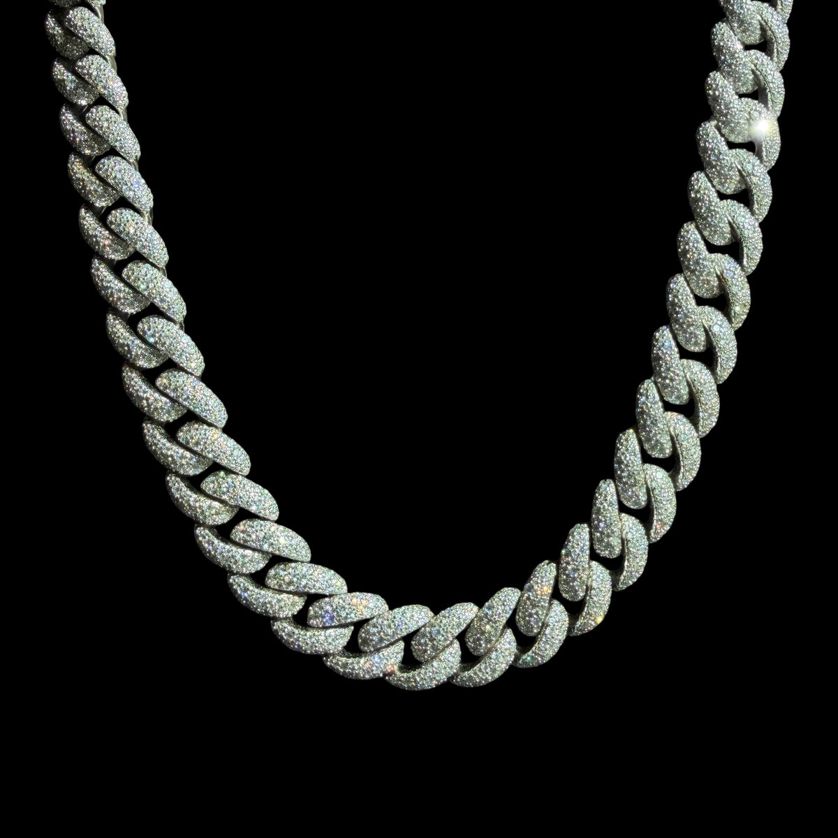 Galaxy Setting VVS1 Moissanite Cuban Chain