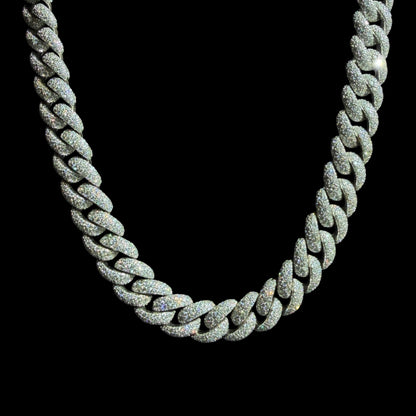 Galaxy Setting VVS1 Moissanite Cuban Chain