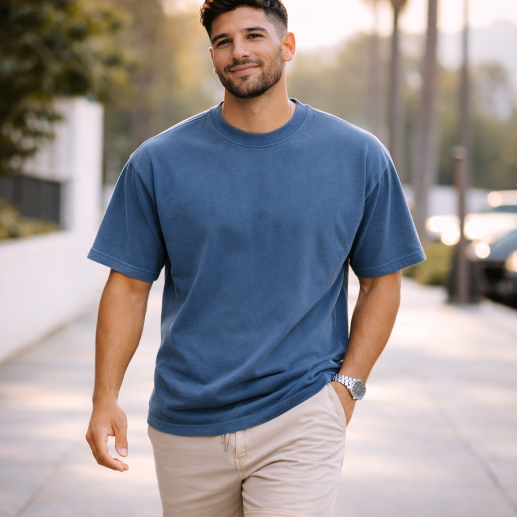 Ultra Premium 7.6oz Heavyweight Tee – Pigment Dyed, Oversized Fit