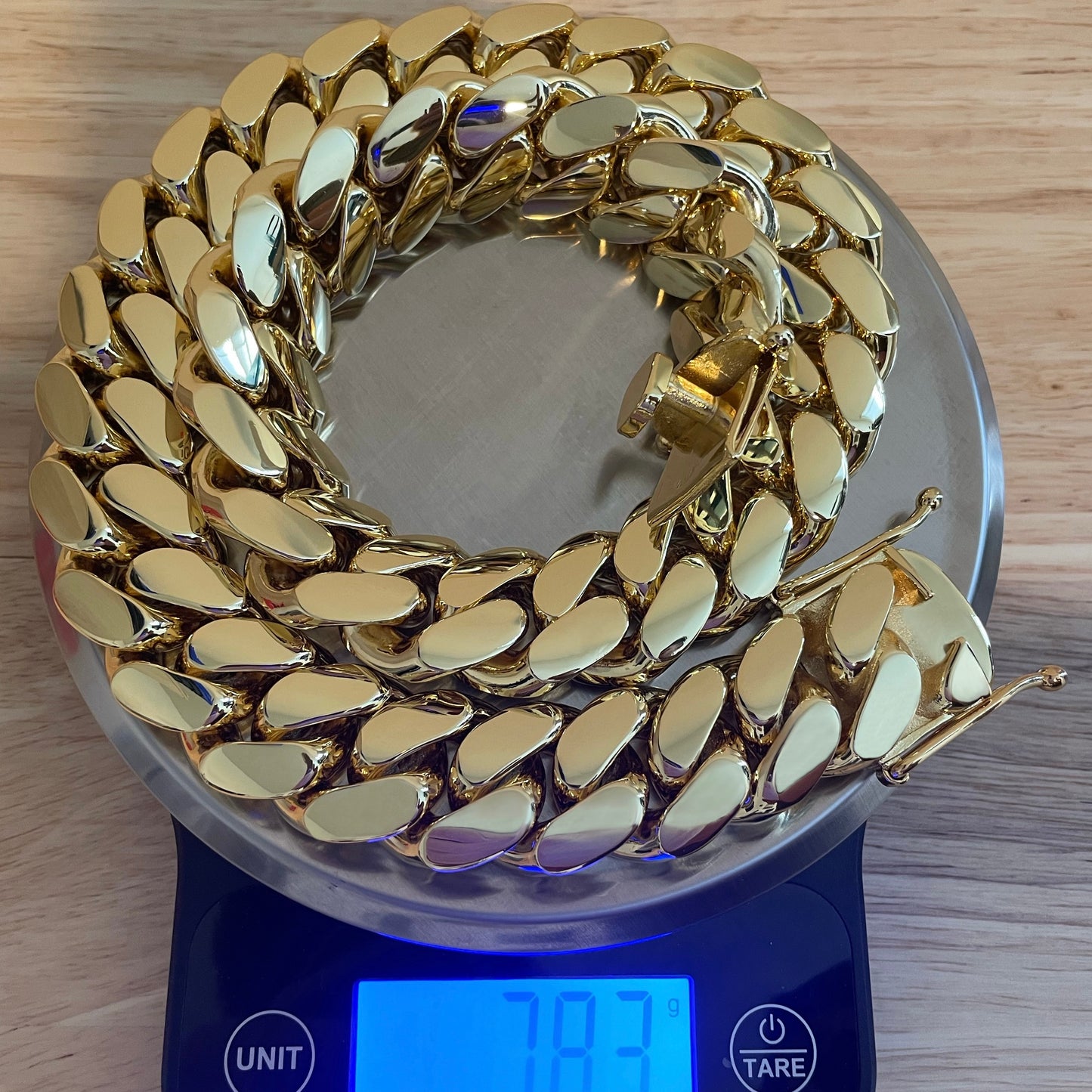 14k Triple Gold Plated Miami Cuban Link Chains