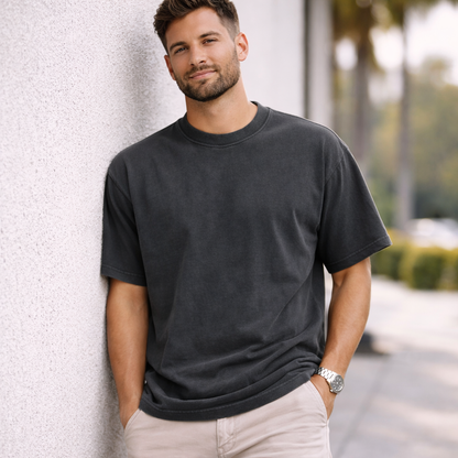Ultra Premium 7.6oz Heavyweight Tee – Pigment Dyed, Oversized Fit