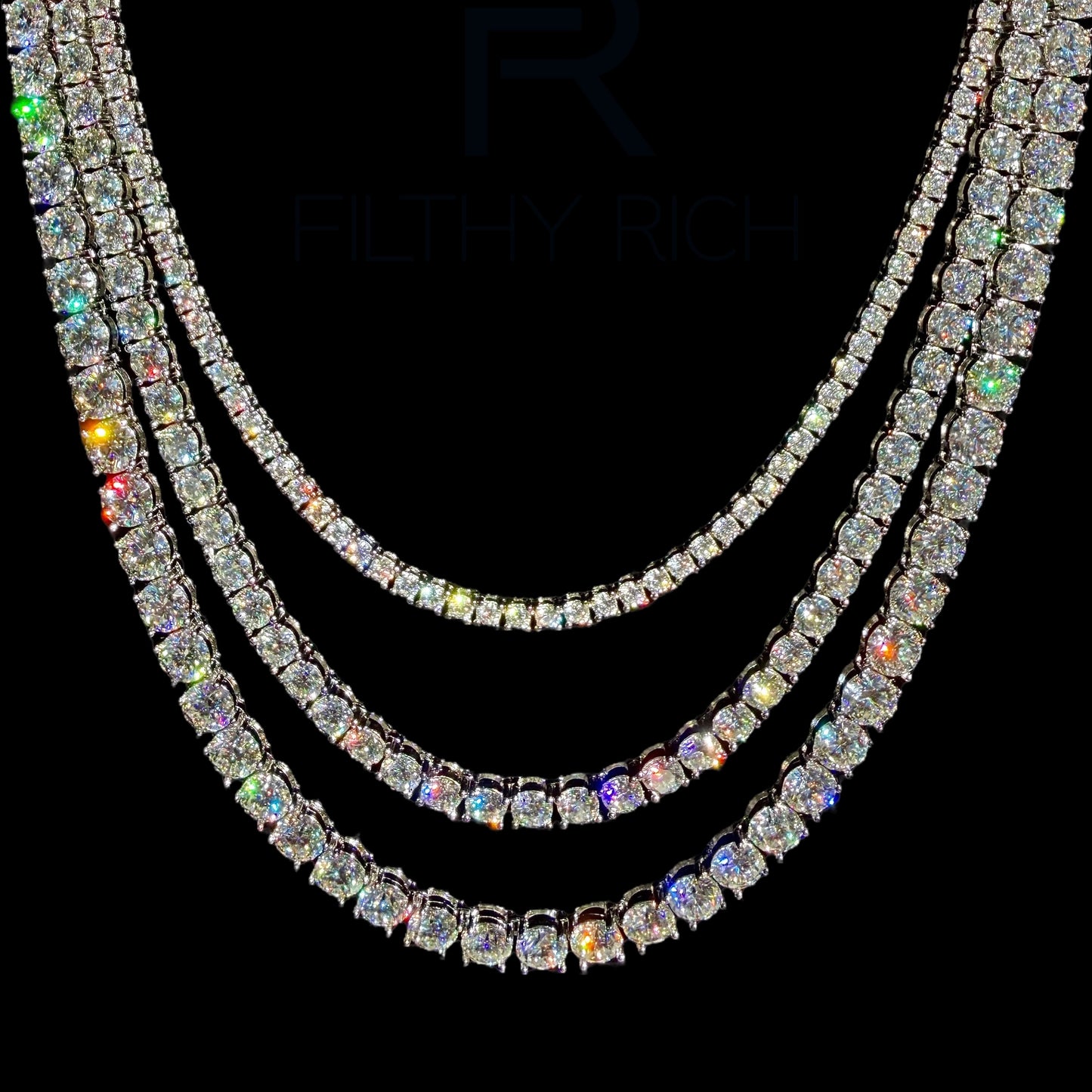 VVS Moissanite Tennis Necklace – 925 Sterling Silver