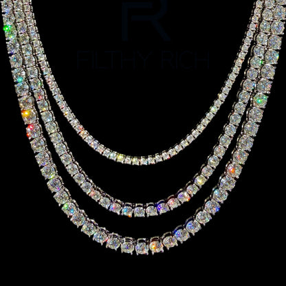 VVS Moissanite Tennis Necklace – 925 Sterling Silver