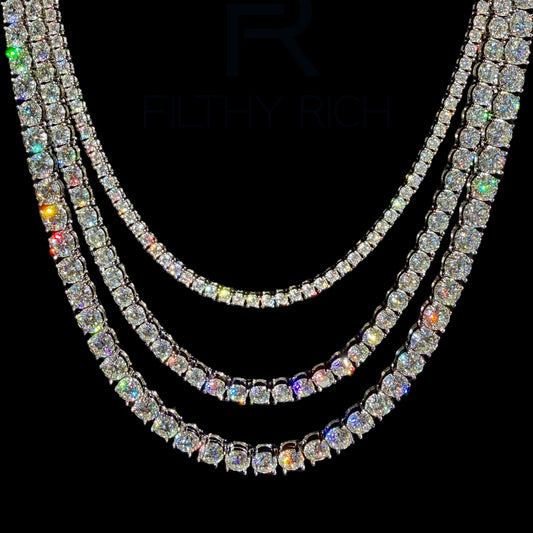 VVS Moissanite Tennis Necklace – 925 Sterling Silver