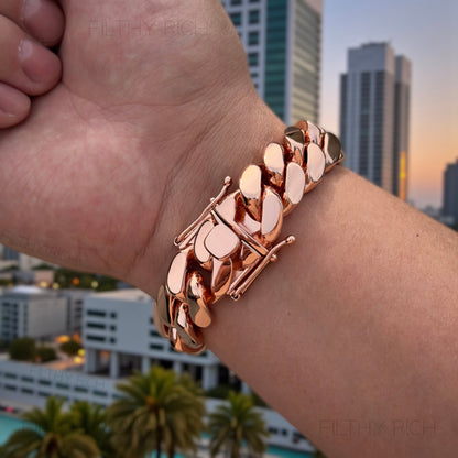 14K Rose Gold Miami Cuban Link Bracelet