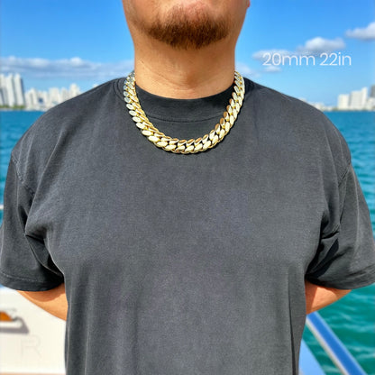 14k Gold Miami Cuban Link Chain – Heavyweight, Triple Plated