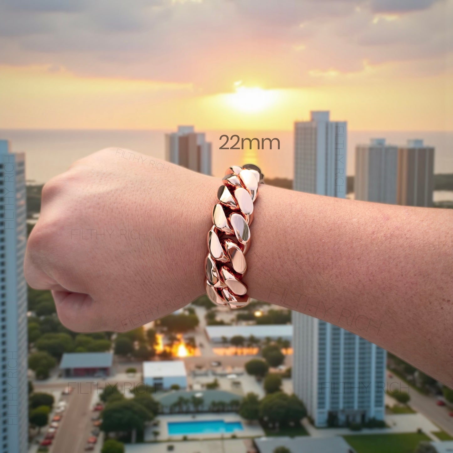14K Rose Gold Miami Cuban Link Bracelet