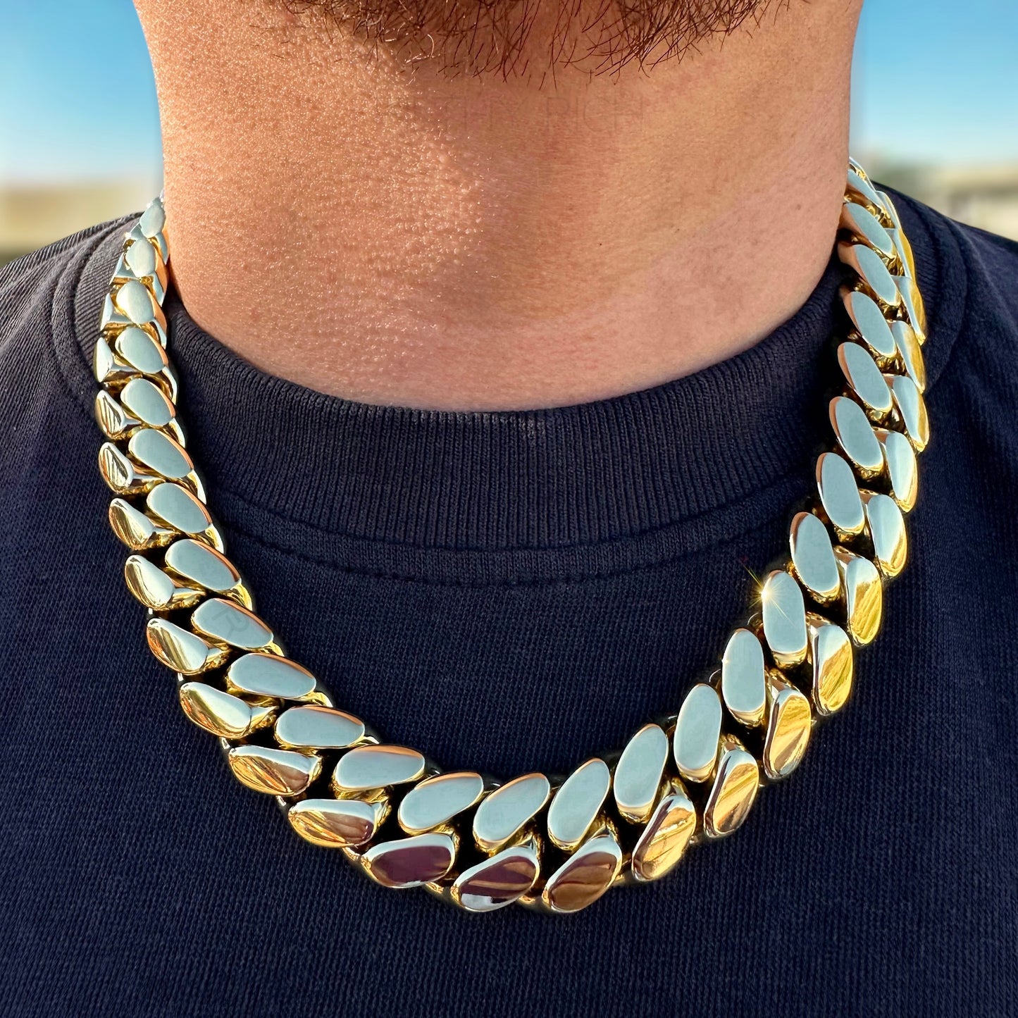 14k Gold Miami Cuban Link Chain – Heavyweight, Triple Plated