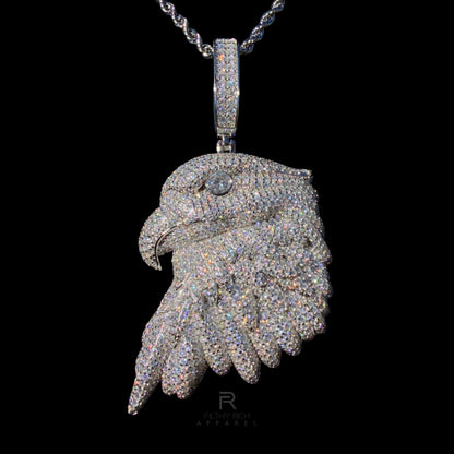 VVS1 Moissanite Eagle Pendant