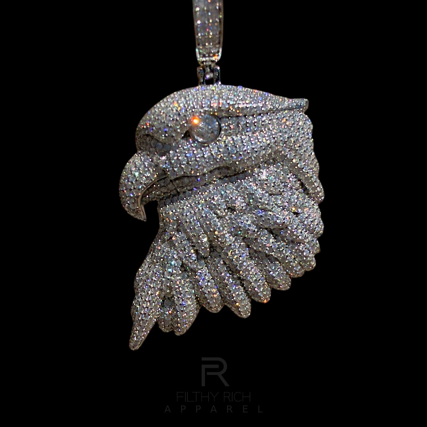 VVS1 Moissanite Eagle Pendant
