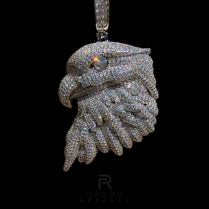VVS1 Moissanite Eagle Pendant