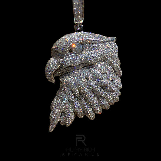 VVS1 Moissanite Eagle Pendant