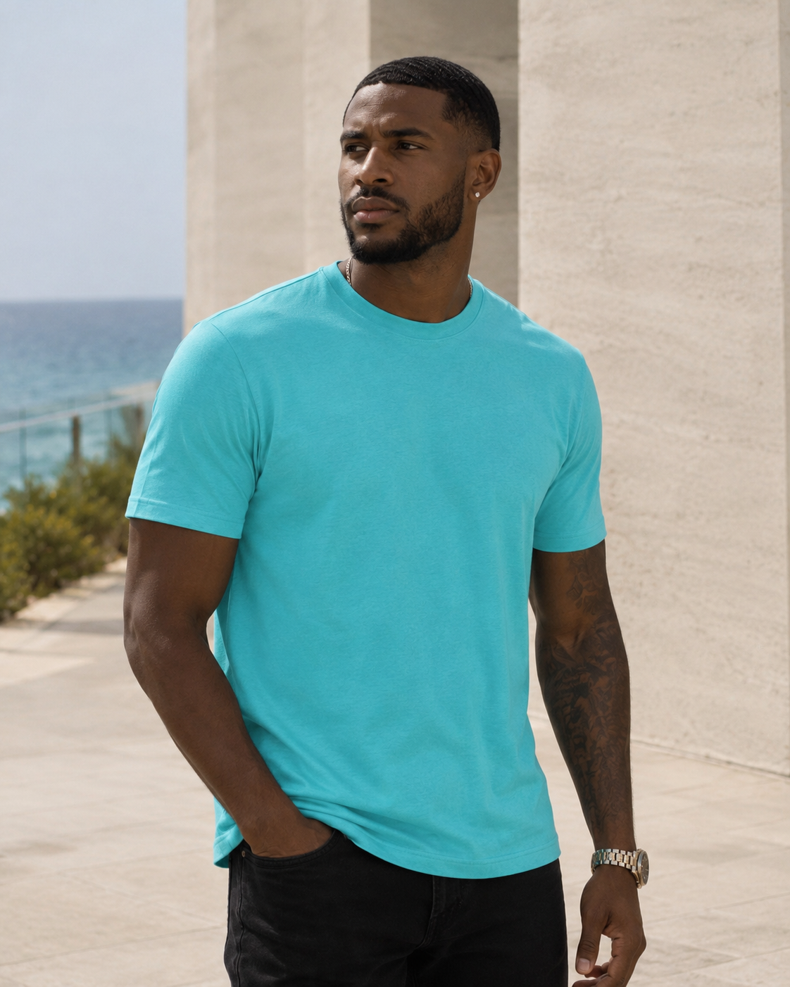Tropical Blue Luxe Tee