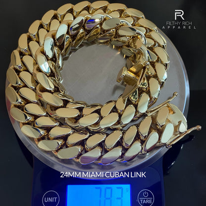 14k Gold Miami Cuban Link Chain