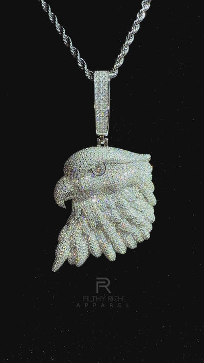 VVS1 Moissanite Eagle Pendant