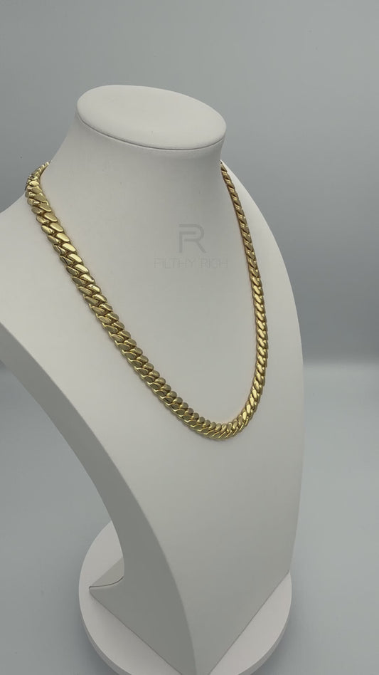 14k Gold Miami Cuban Link Chain – Heavyweight, Triple Plated