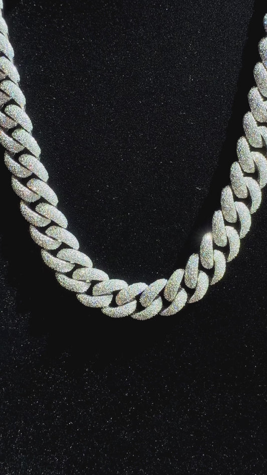 Galaxy Setting VVS1 Moissanite Cuban Chain